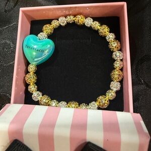 Tiffany & Co. Gold and Silver Heart Bracelet